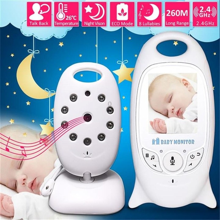 VB601 2.0 inch LCD Screen Hassle-Free Portable Baby Monitor, Support Two Way Talk Back, Night Vision(AU Plug)