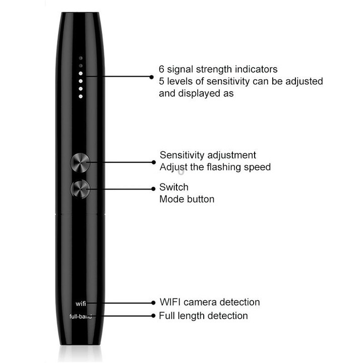 WT09 IR Camera Lens Detector Wireless Signal Detect Device Finder Anti-tracking GPS Radar Radio Frequency Detector