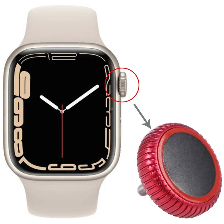 Watch Crown Nut Replacement For Apple Watch Series 7 (LTE) (Red)
