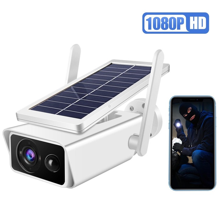 T13-2 1080P HD Solar Powered 2.4GHz WiFi Security Camera without Battery, Support Motion Detection, Night Vision, Two Way Audio,