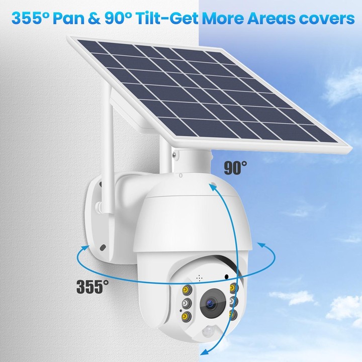 T16 1080P Full HD 4G (US Version) Network Monitoring Solar Powered Camera, Support PIR + Radar Alarm, Night Vision, Two Way Audi