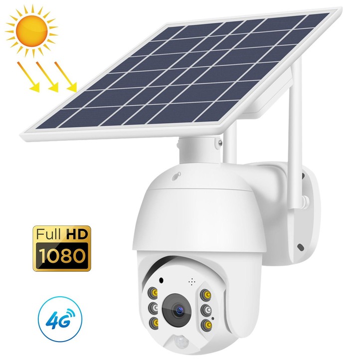 T16 1080P Full HD 4G (EU Version) Network Monitoring Solar Powered Camera, Support PIR + Radar Alarm, Night Vision, Two Way Audi