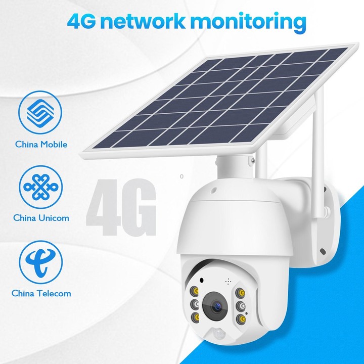 T16 1080P Full HD 4G (EU Version) Network Monitoring Solar Powered Camera, Support PIR + Radar Alarm, Night Vision, Two Way Audi