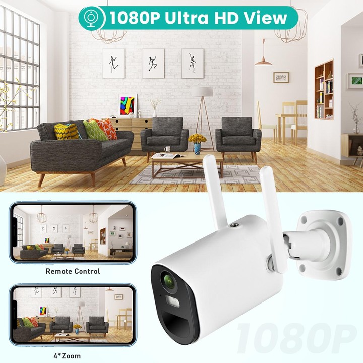 T20 1080P Full HD 4G (US Version) Solar Powered Camera, Support PIR Human Body Infrared Sensor, Night Vision, Two Way Audio, TF