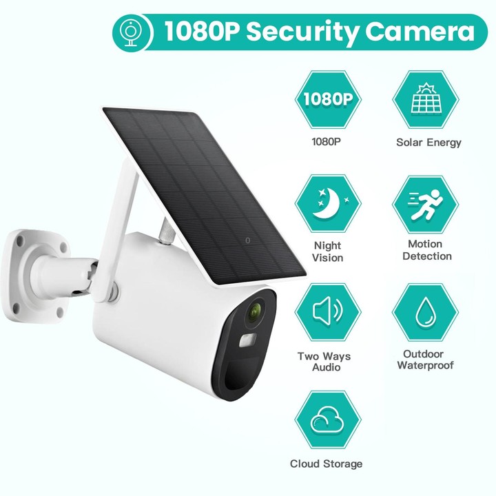 T20 1080P Full HD 4G (EU Version) Solar Powered Camera, Support PIR Human Body Infrared Sensor, Night Vision, Two Way Audio, TF