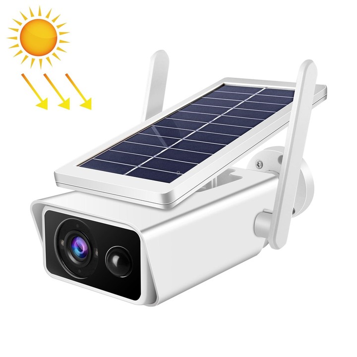 T13-2 1080P HD Solar Powered 2.4GHz WiFi Security Camera with Battery, Support Motion Detection, Night Vision, Two Way Audio, TF