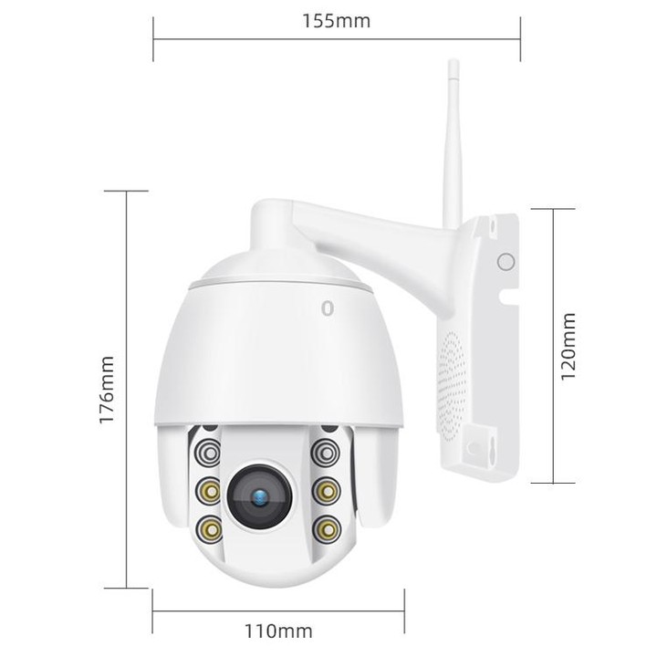 QX2 4G (US Version) 1080P HD 360 Degrees Panoramic Day and Night Full-color IP66 Waterproof Smart Camera, Support Motion Detecti