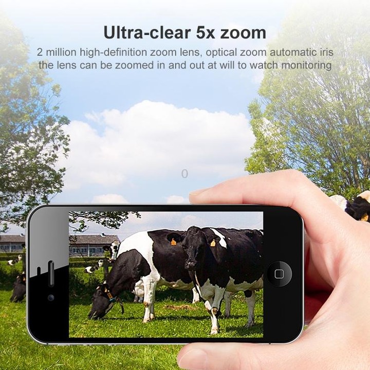 QX2 4G (US Version) 1080P HD 360 Degrees Panoramic Day and Night Full-color IP66 Waterproof Smart Camera, Support Motion Detecti