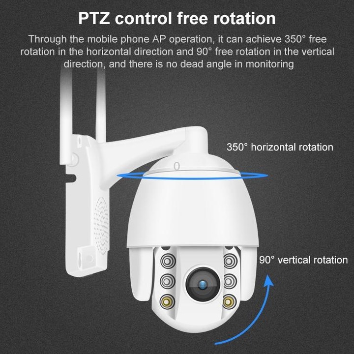 QX2 4G (US Version) 1080P HD 360 Degrees Panoramic Day and Night Full-color IP66 Waterproof Smart Camera, Support Motion Detecti