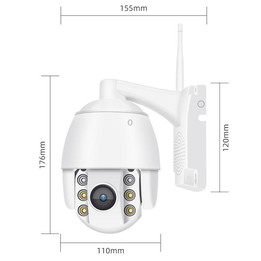 QX2 4G (EU Version) 1080P HD 360 Degrees Panoramic Day and Night Full-color IP66 Waterproof Smart Camera, Support Motion Detecti