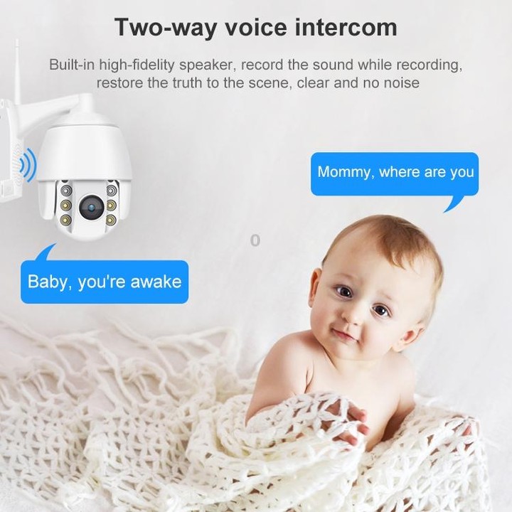 QX2 4G (EU Version) 1080P HD 360 Degrees Panoramic Day and Night Full-color IP66 Waterproof Smart Camera, Support Motion Detecti
