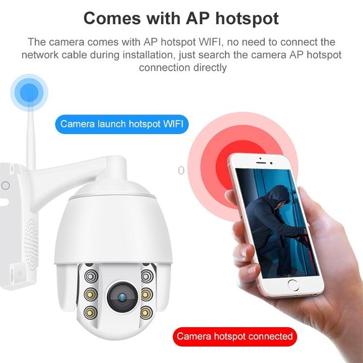 QX2 1080P HD 360 Degrees Panoramic WiFi Day and Night Full-color IP66 Waterproof Smart Camera, Support Motion Detection / Two-wa