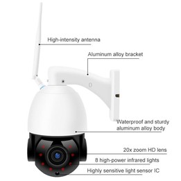 QX5 4G (EU Version) 2.0 Million Pixels 1080P HD 20X Zoom Dome Smart Camera, Support Infrared Night Vision / Motion Detection / V