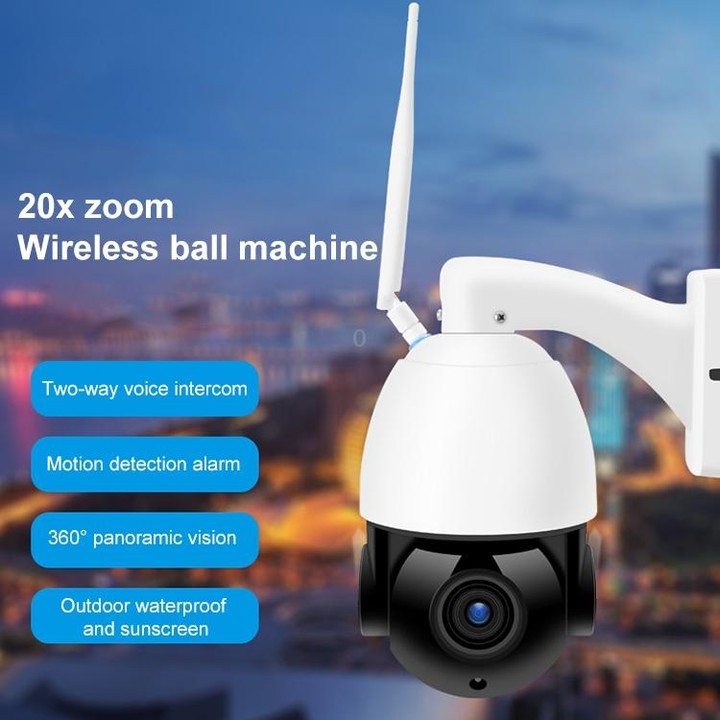 QX5 2.0 Million Pixels 1080P HD 20X Zoom Wireless WiFi Dome Smart Camera, Support Infrared Night Vision / Motion Detection / Voi