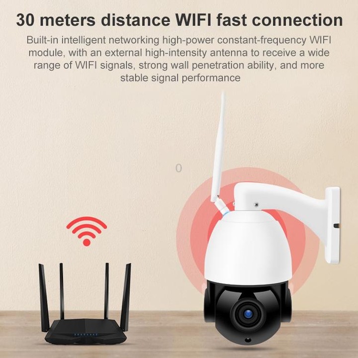 QX5 2.0 Million Pixels 1080P HD 20X Zoom Wireless WiFi Dome Smart Camera, Support Infrared Night Vision / Motion Detection / Voi