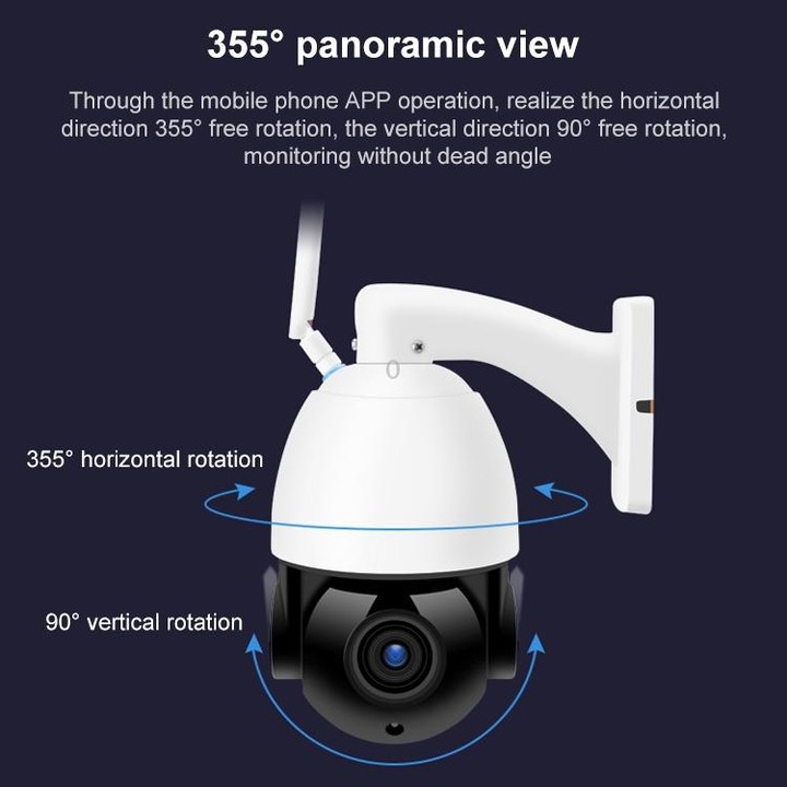 QX5 2.0 Million Pixels 1080P HD 20X Zoom Wireless WiFi Dome Smart Camera, Support Infrared Night Vision / Motion Detection / Voi