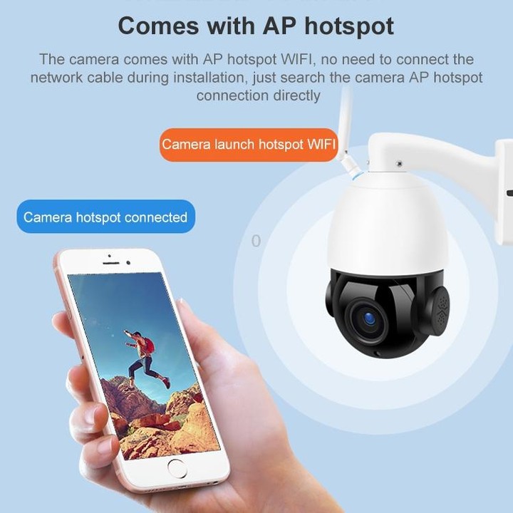 QX5 2.0 Million Pixels 1080P HD 20X Zoom Wireless WiFi Dome Smart Camera, Support Infrared Night Vision / Motion Detection / Voi