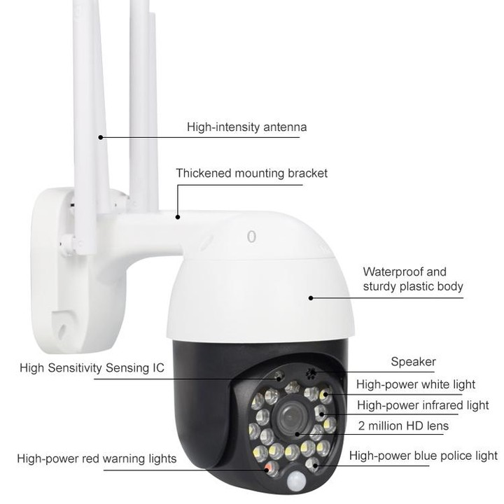 QX27 1080P WiFi High-definition Surveillance Camera Outdoor Dome Camera, Support Night Vision & Two-way Voice & Motion Detection