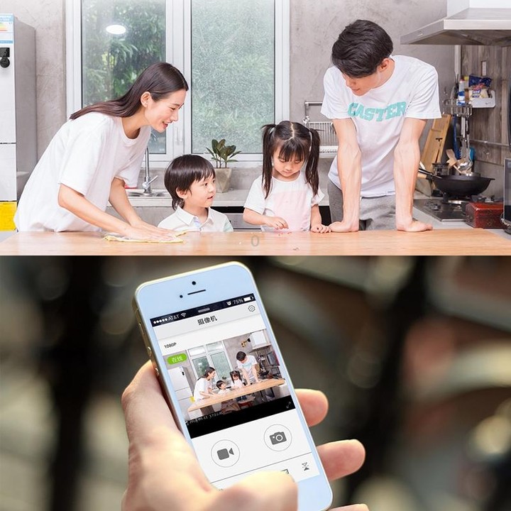CAMSOY S1 HD 1280 x 720P 140 Degree Wide Angle Wireless WiFi Intelligent Surveillance Camera