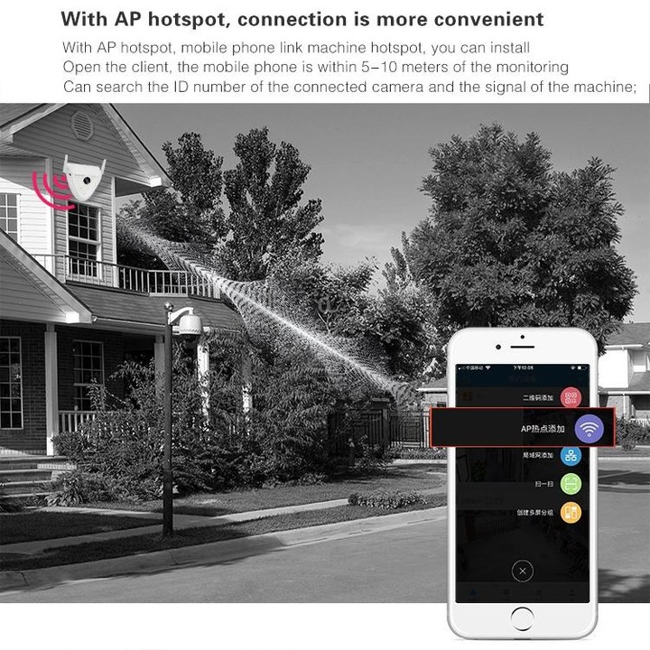 DP16 2.0 Megapixel 42 LEDs Garden Light Smart Camera, Support Motion Detection / Night Vision / Voice Intercom / TF Card, US Plu
