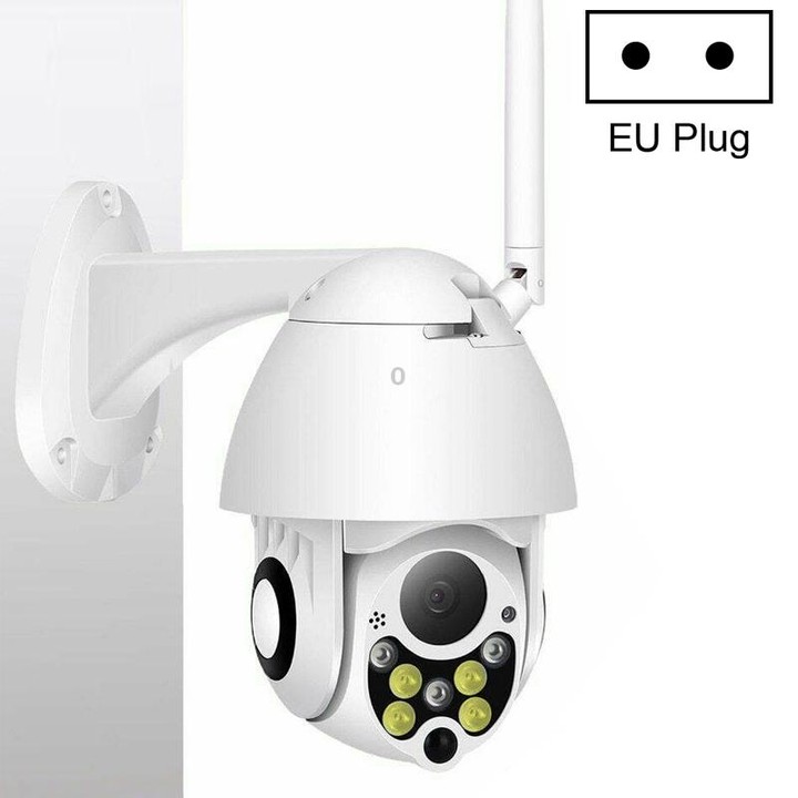 Wireless Surveillance Camera HD PTZ Home Security Outdoor IP66 Waterproof Network Dome Camera, Support Night Vision & Motion Det