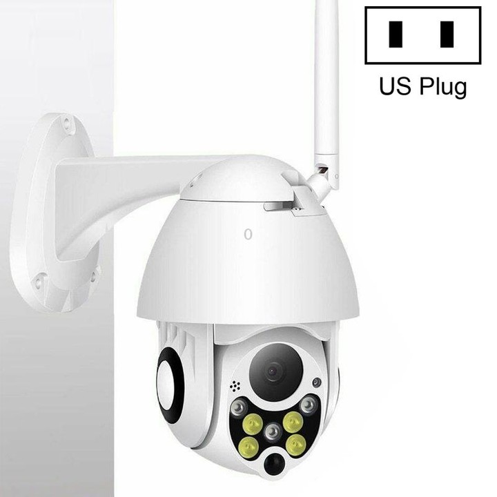 Wireless Surveillance Camera HD PTZ Home Security Outdoor IP66 Waterproof Network Dome Camera, Support Night Vision & Motion Det