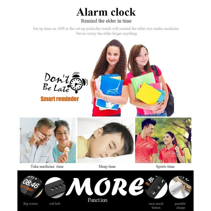 D99+ 1.22 inch HD LCD Screen GPS Smartwatch for the Elder Waterproof, Support GPS + LBS + WiFi Positioning / Two-way Dialing / V