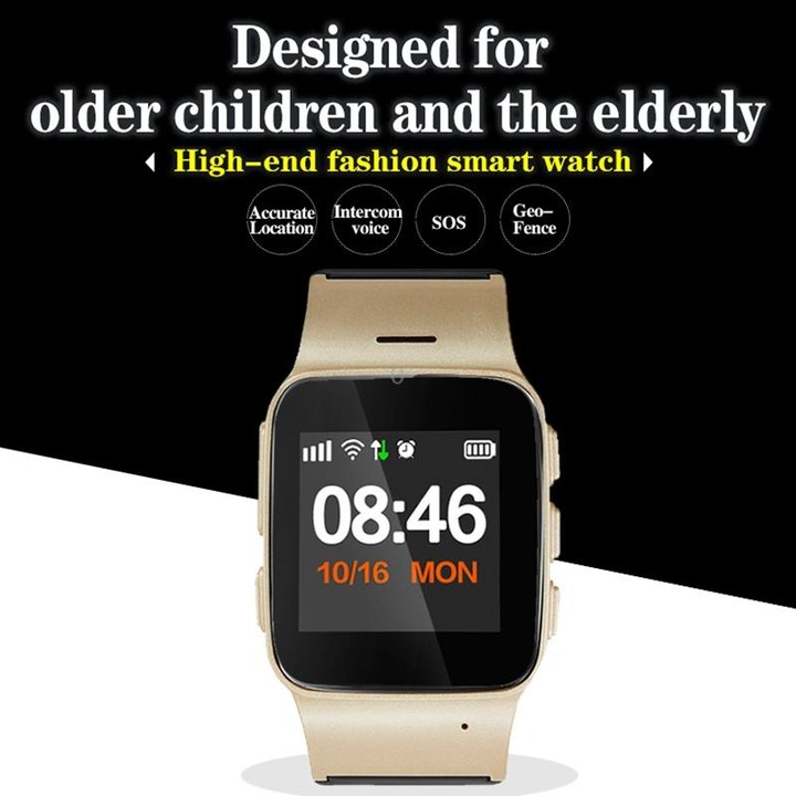 D99+ 1.22 inch HD LCD Screen GPS Smartwatch for the Elder Waterproof, Support GPS + LBS + WiFi Positioning / Two-way Dialing / V