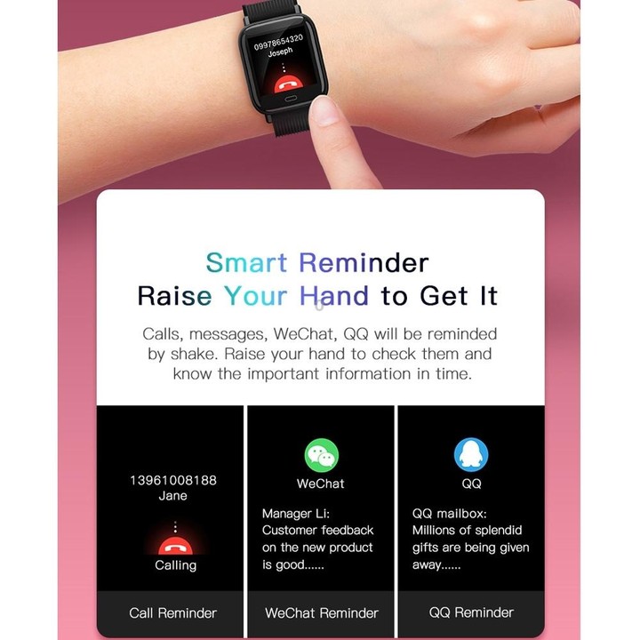 G20 1.3 inch TFT Color Screen Smart Bracelet IP67 Waterproof, Support Call Reminder/ Heart Rate Monitoring /Blood Pressure Monit
