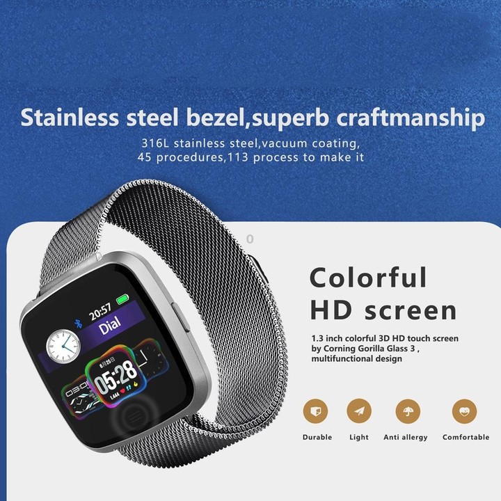 DTNO.1 G12 1.3 inches OLED Color Screen Smart Bracelet IP67 Waterproof, Nylon Watchband, Support Call Reminder /Heart Rate Monit