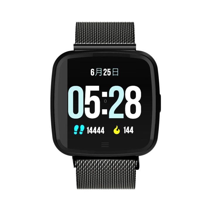 DTNO.1 G12 1.3 inches OLED Color Screen Smart Bracelet IP67 Waterproof, Steel Watchband, Support Call Reminder /Heart Rate Monit