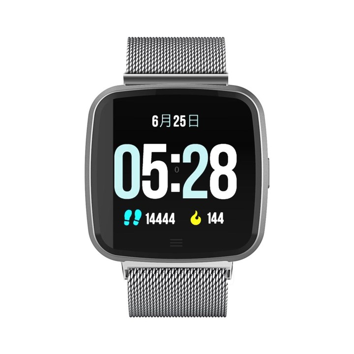 DTNO.1 G12 1.3 inches OLED Color Screen Smart Bracelet IP67 Waterproof, Steel Watchband, Support Call Reminder /Heart Rate Monit