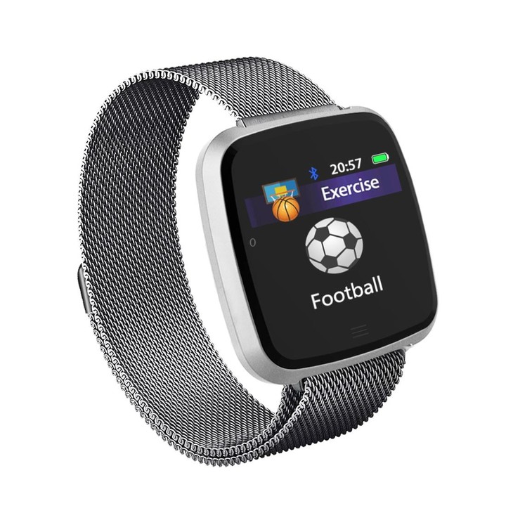 DTNO.1 G12 1.3 inches OLED Color Screen Smart Bracelet IP67 Waterproof, Steel Watchband, Support Call Reminder /Heart Rate Monit