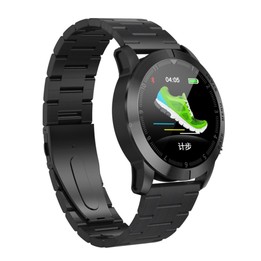 DTNO.1 S10 1.3 inches TFT Color Screen Smart Bracelet IP68 Waterproof, Steel Watchband, Support Call Reminder /Heart Rate Monito