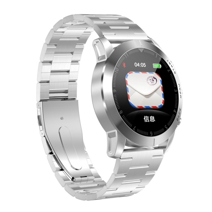 DTNO.1 S10 1.3 inches TFT Color Screen Smart Bracelet IP68 Waterproof, Steel Watchband, Support Call Reminder /Heart Rate Monito