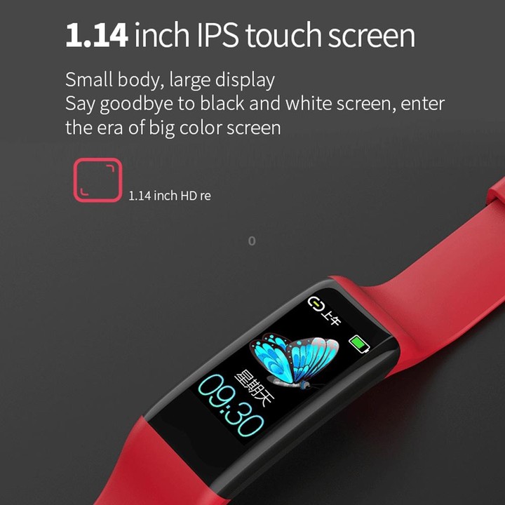 C21 1.14 inches IPS Color Screen Smart Bracelet IP67 Waterproof, Support Call Reminder /Heart Rate Monitoring /Blood Pressure Mo