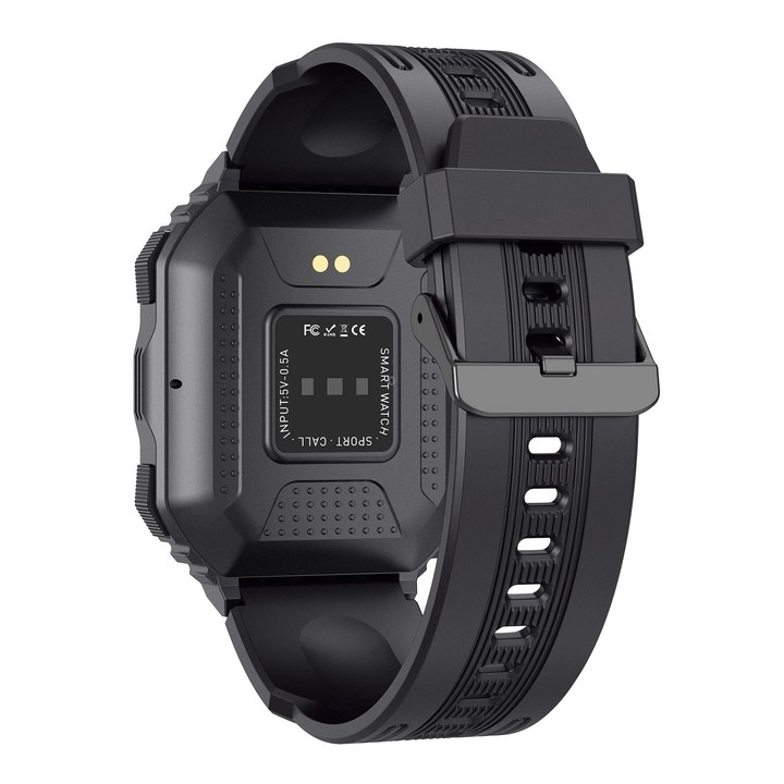 KR06 Waterproof Pedometer Sport Smart Watch, Support Heart Rate / Blood Pressure Monitoring / BT Calling(Black)