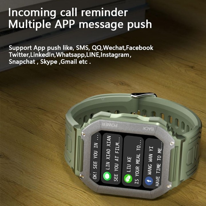 KR06 Waterproof Pedometer Sport Smart Watch, Support Heart Rate / Blood Pressure Monitoring / BT Calling(Black)