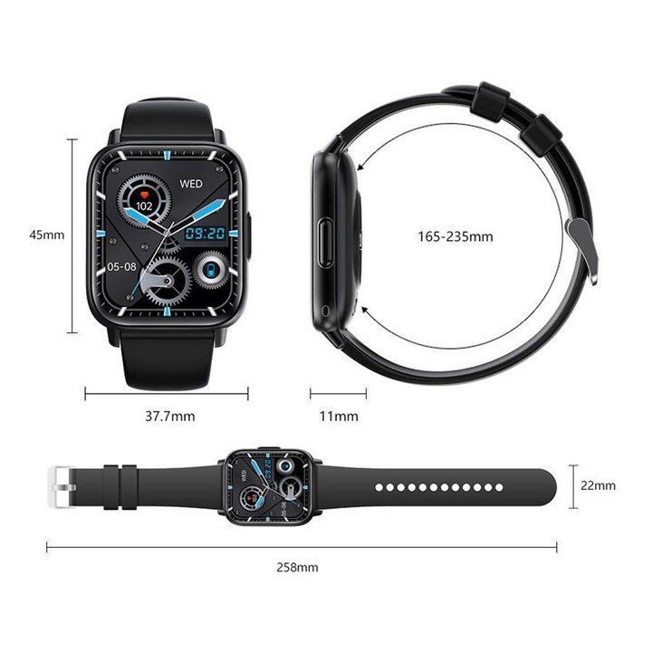 DM60 1.83 inch IP68 Waterproof Smart Watch, Support Body Temperature Monitoring / Heart Rate / Blood Oxygen / Blood Pressure Mon