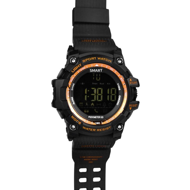 EX16 1.12 Inch FSTN LCD Full Angle Screen Display Sport Smart Watch, IP67 Waterproof, Support Pedometer / Stopwatch / Alarm / No