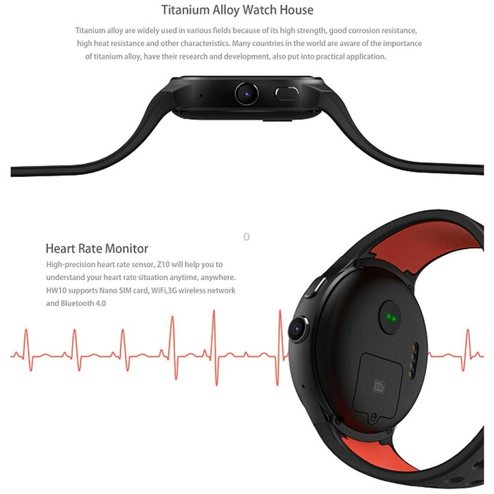 Z10 400*400 Pixel AMOLED 1.39 Inch Round Touch Screen Display Smart Watch, IP54 Waterproof, Support Pedometer / Heart Rate Monit