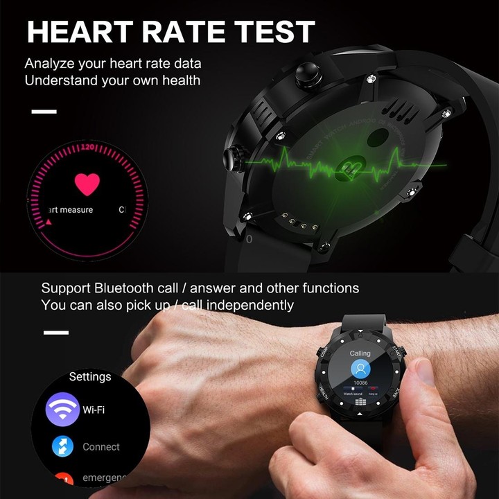 S3 1.39 inch OLED Screen Display Bluetooth Smart Watch, IP67 Waterproof, Support Compass / Heart Rate Monitor / SIM Card / GPS N