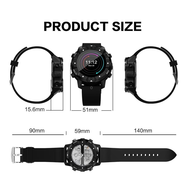 S3 1.39 inch OLED Screen Display Bluetooth Smart Watch, IP67 Waterproof, Support Compass / Heart Rate Monitor / SIM Card / GPS N