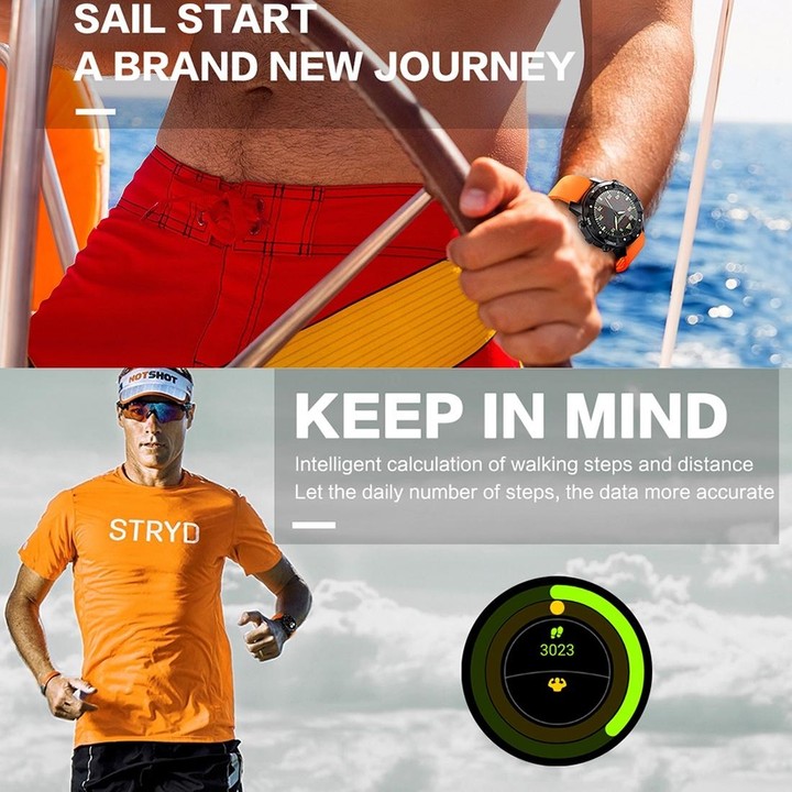 S3 1.39 inch OLED Screen Display Bluetooth Smart Watch, IP67 Waterproof, Support Compass / Heart Rate Monitor / SIM Card / GPS N