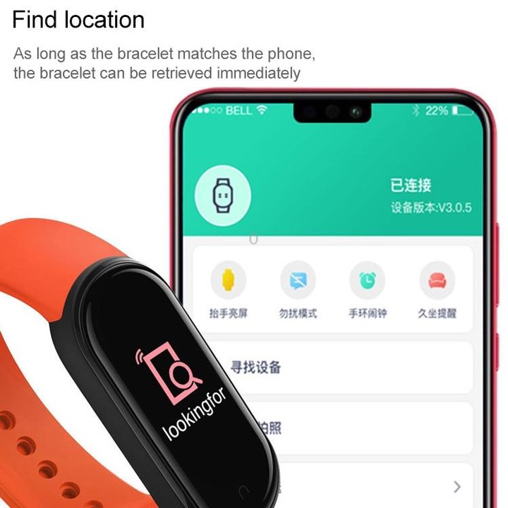 M5 0.96 inch TFT Color Screen Smart Bracelet,IP67 Waterproof, Support Call Reminder /Heart Rate Monitoring/Sleep Monitoring/Sede