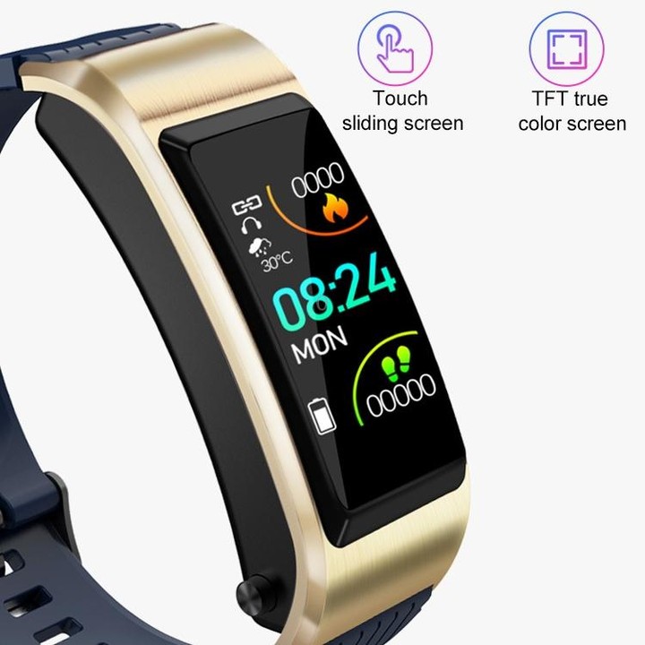 S2 1.08 inch TFT Color Screen Smart Watch, Silicone Strap ,IP67 Waterproof, Support Call Reminder /Heart Rate Monitoring/Sleep M