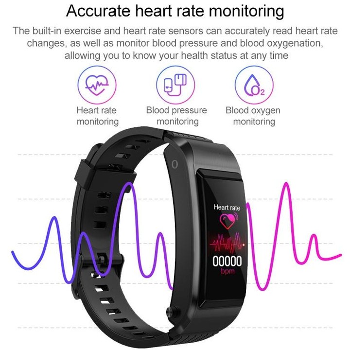 S2 1.08 inch TFT Color Screen Smart Watch, Silicone Strap ,IP67 Waterproof, Support Call Reminder /Heart Rate Monitoring/Sleep M
