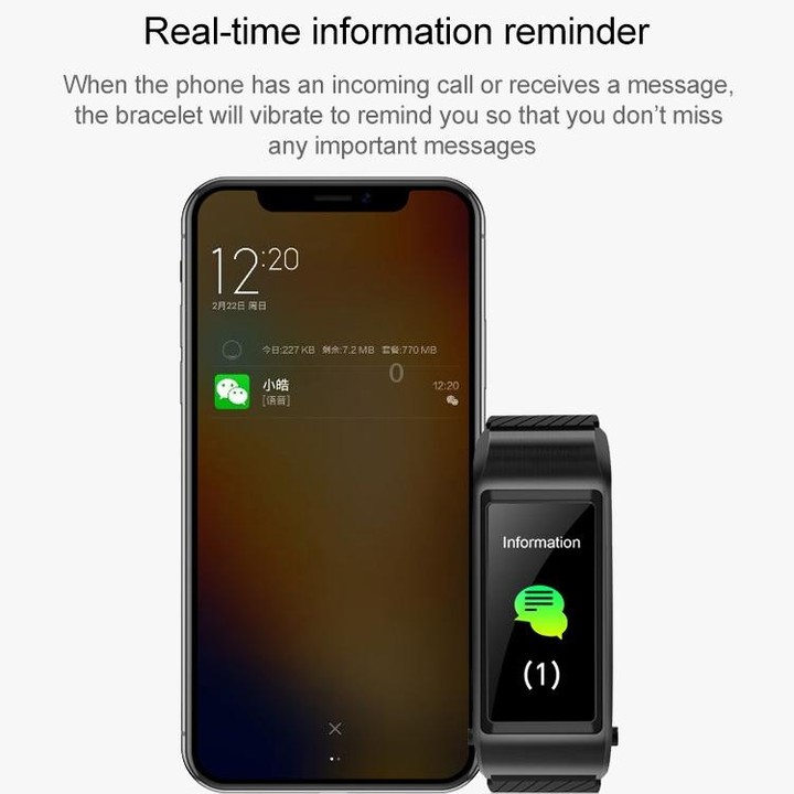 S2 1.08 inch TFT Color Screen Smart Watch, Silicone Strap ,IP67 Waterproof, Support Call Reminder /Heart Rate Monitoring/Sleep M