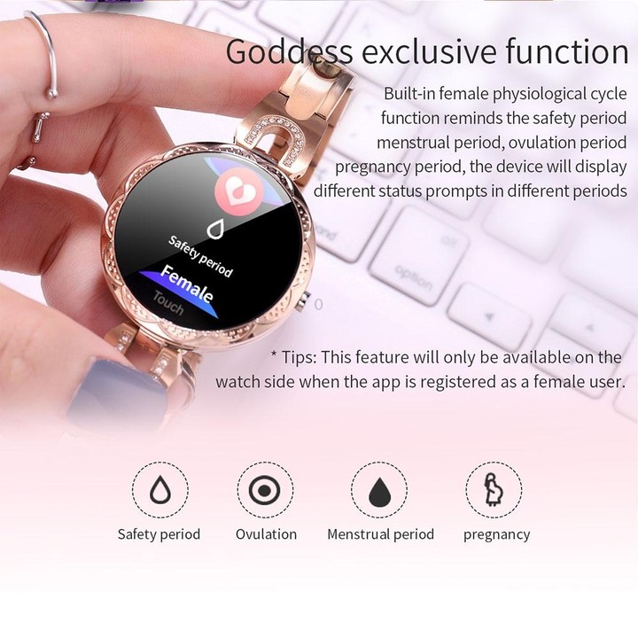 AK15 Fashion Smart Female Bracelet, 1.08 inch Color LCD Screen, IP67 Waterproof, Support Heart Rate Monitoring / Sleep Monitorin