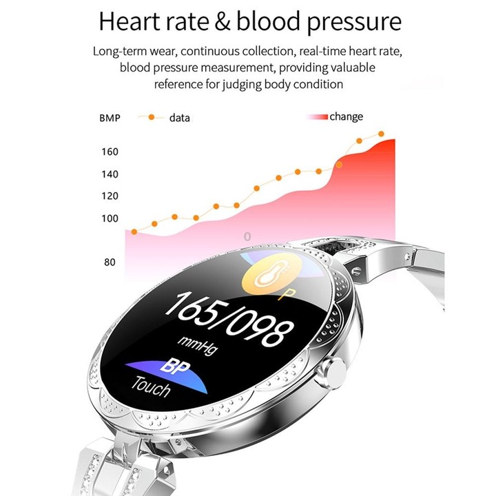 AK15 Fashion Smart Female Bracelet, 1.08 inch Color LCD Screen, IP67 Waterproof, Support Heart Rate Monitoring / Sleep Monitorin